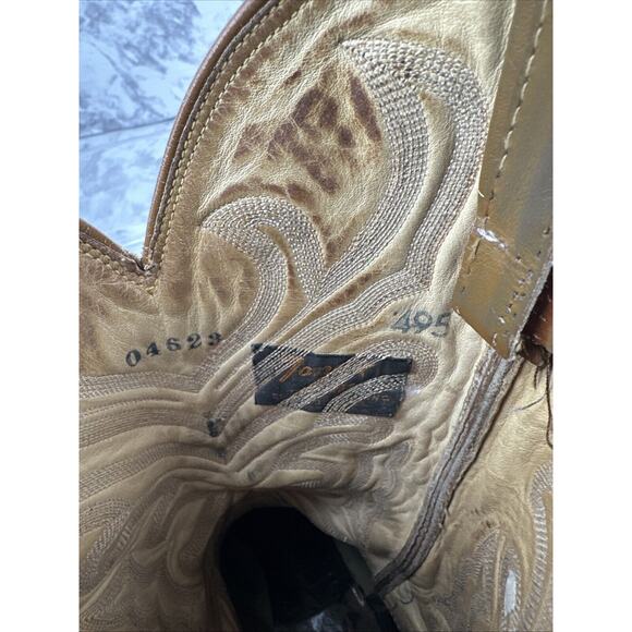 Tony Lama Mens Vintage Exotic Lizard Skin Western Cowboy Boots Size 11 Brown - Picture 8 of 9